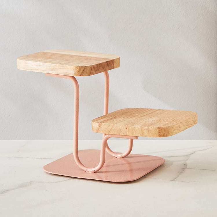 Lets Garden Metal and Wood Tabletop Stand