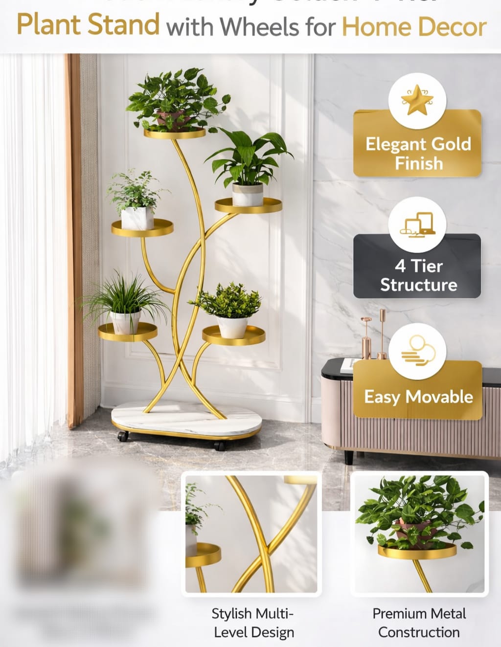 Multi Layer Plant Stand Modern Decoration Plant