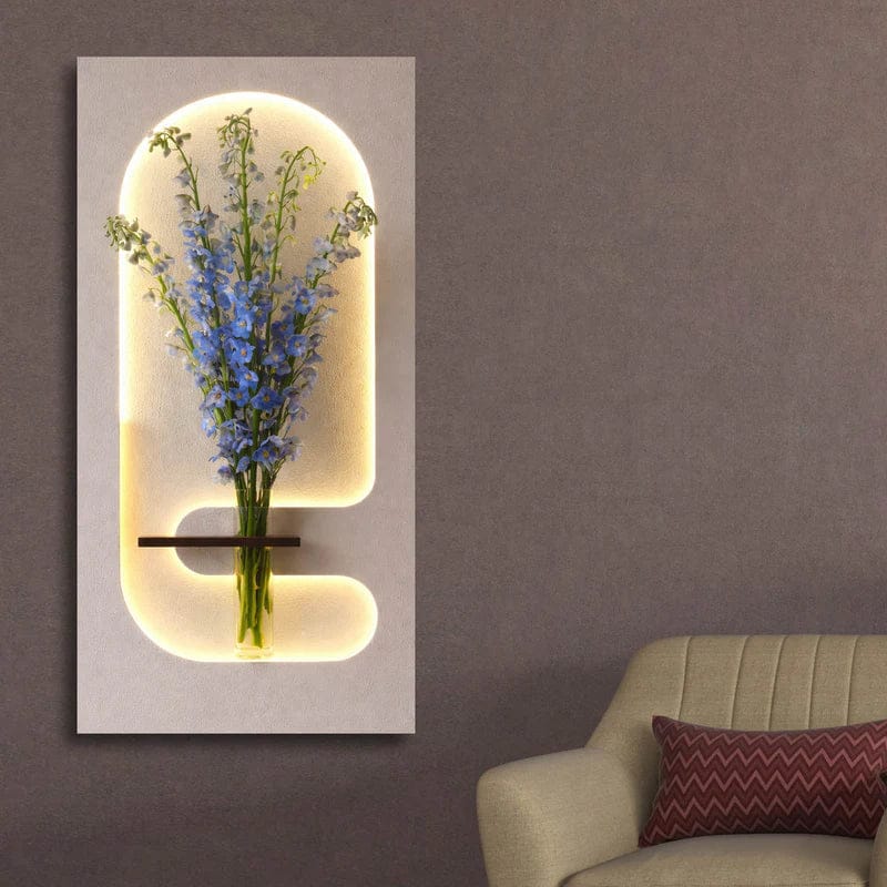 LED Wall Flower Vase Frame (20” x 30”)