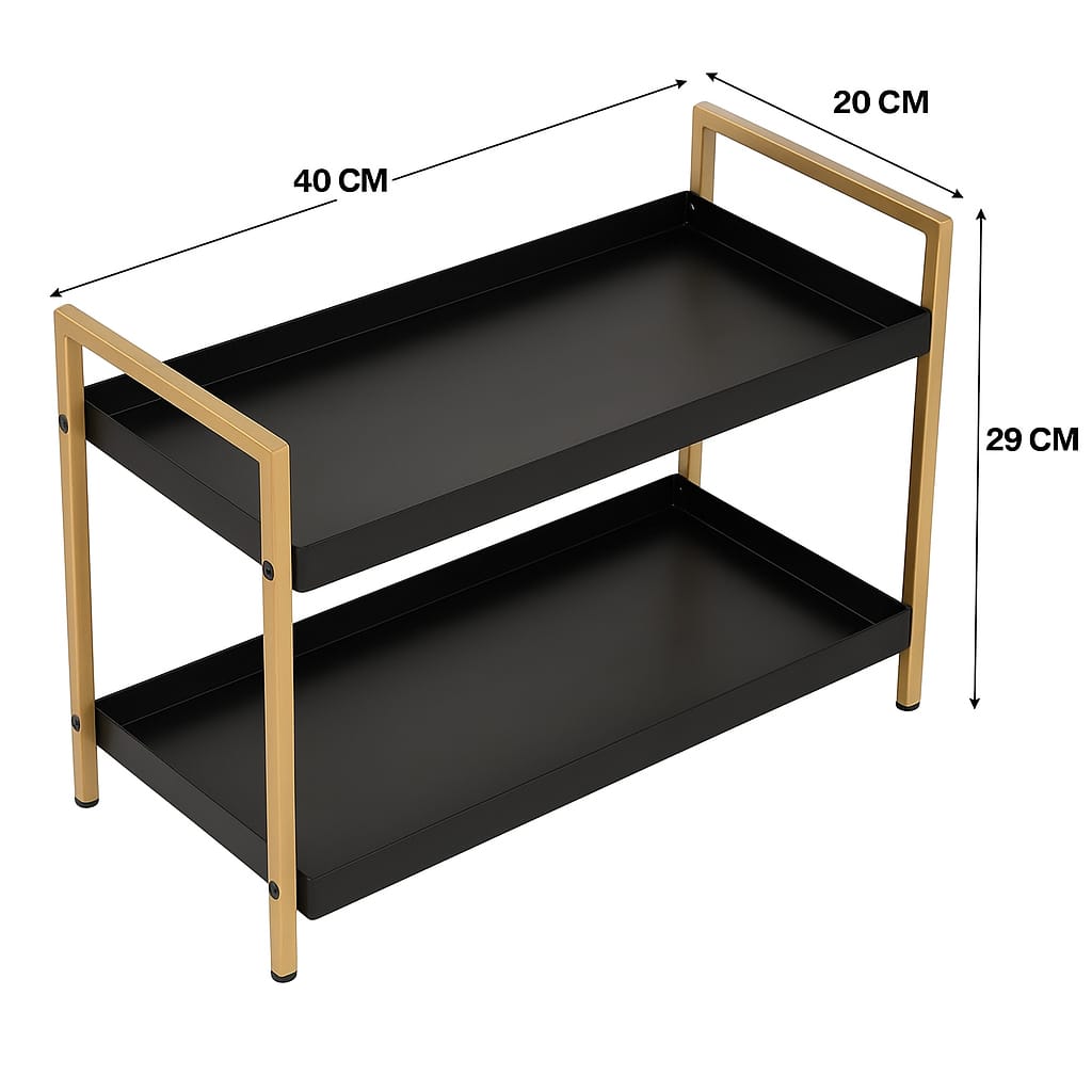Modern 2-Tier Metal Storage