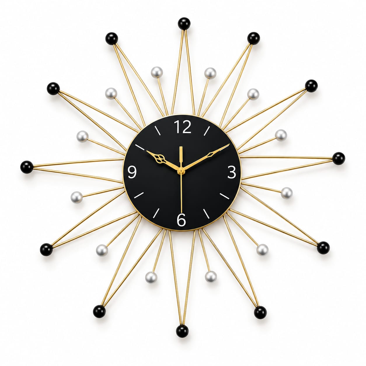 Modern Sunburst Wall Clock