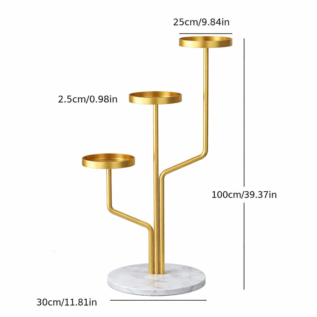 Stylish Gold Plant Stand 3 Tier | Upgrade Your Home Decor Instantly