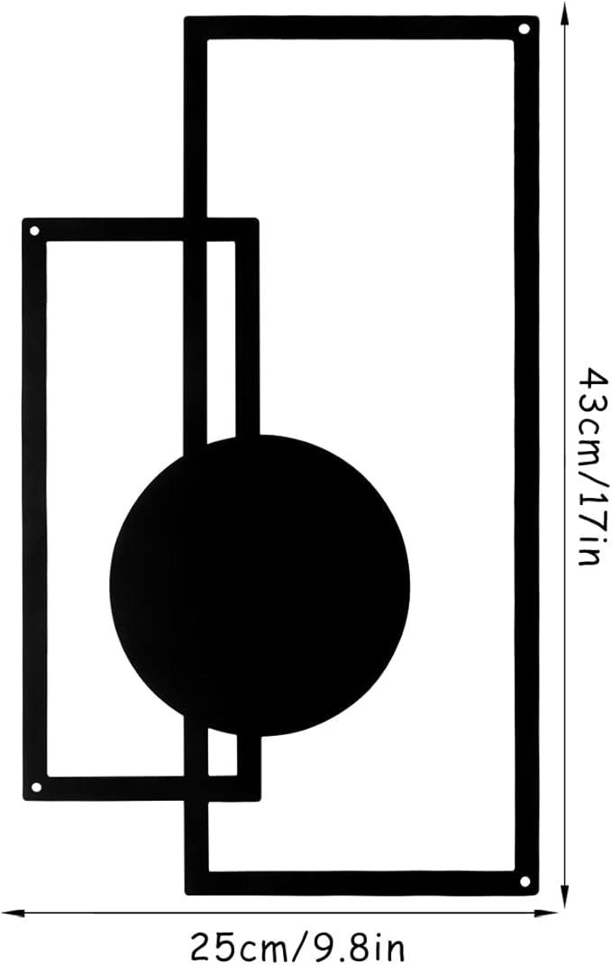 Luxury Minimalist Wall Art | Geometric Black Wall Hanging Decor Set