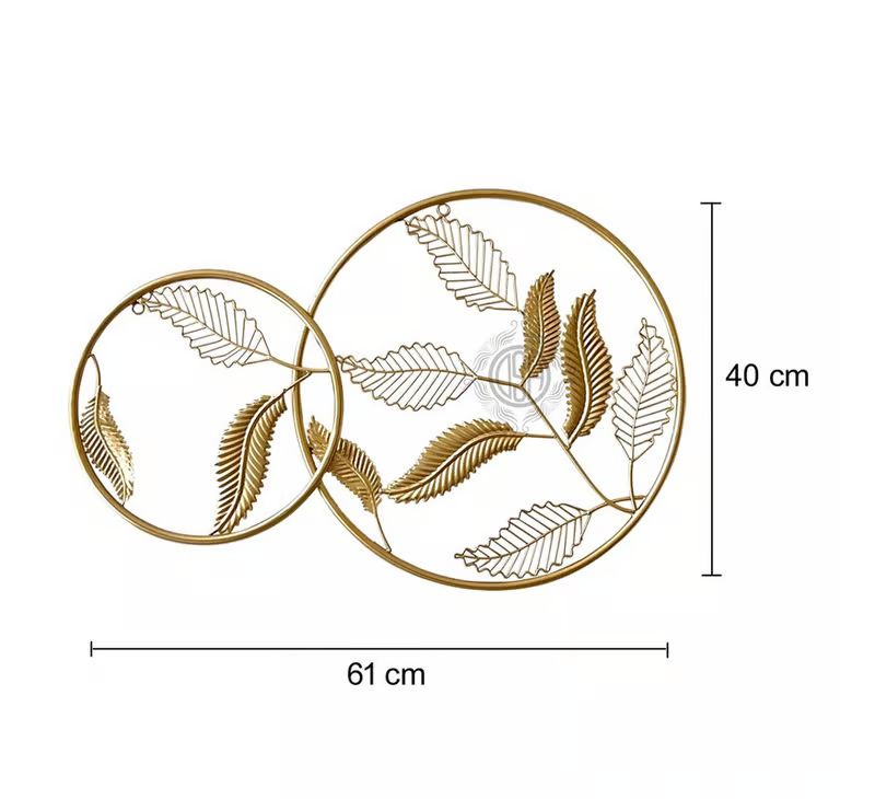 Luxury Golden Metal Leaf Wall Art | Modern Decorative Wall Hanging | Elegant Home & Office Wall Décor