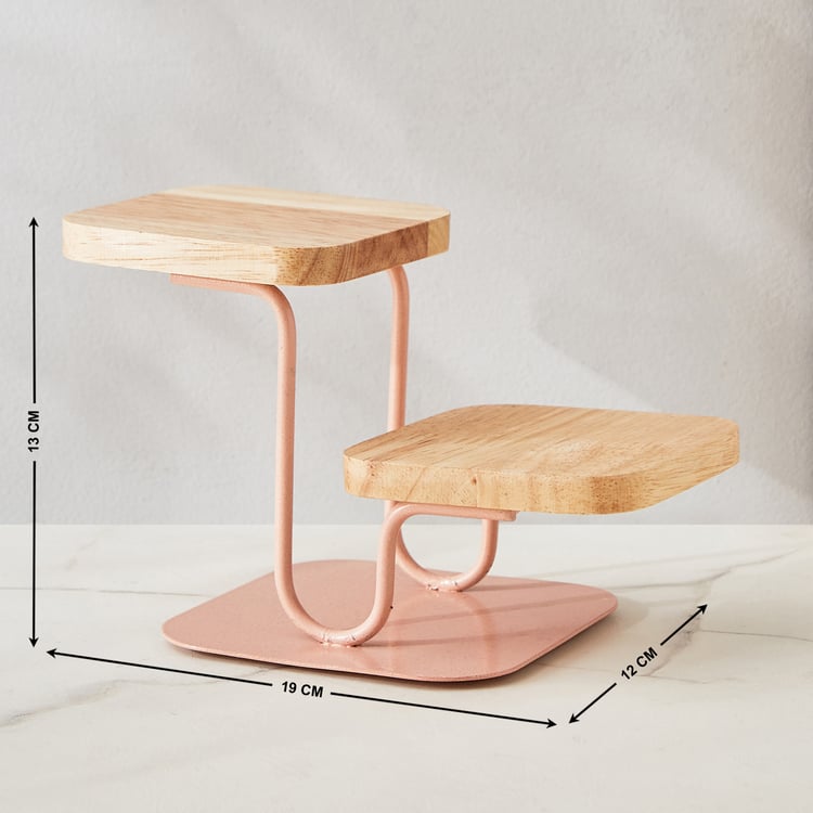Lets Garden Metal and Wood Tabletop Stand