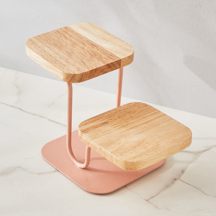Lets Garden Metal and Wood Tabletop Stand