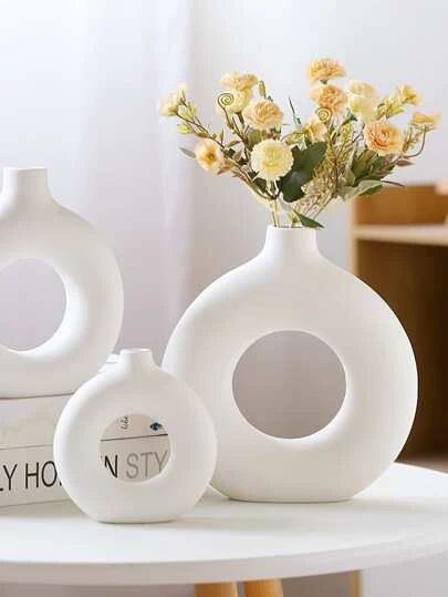Modern Donut Ceramic Vase Set (3 Sizes)