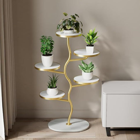 Modern 5-Tier Metal Plant Stand – Indoor & Outdoor Flower Pot Display Rack