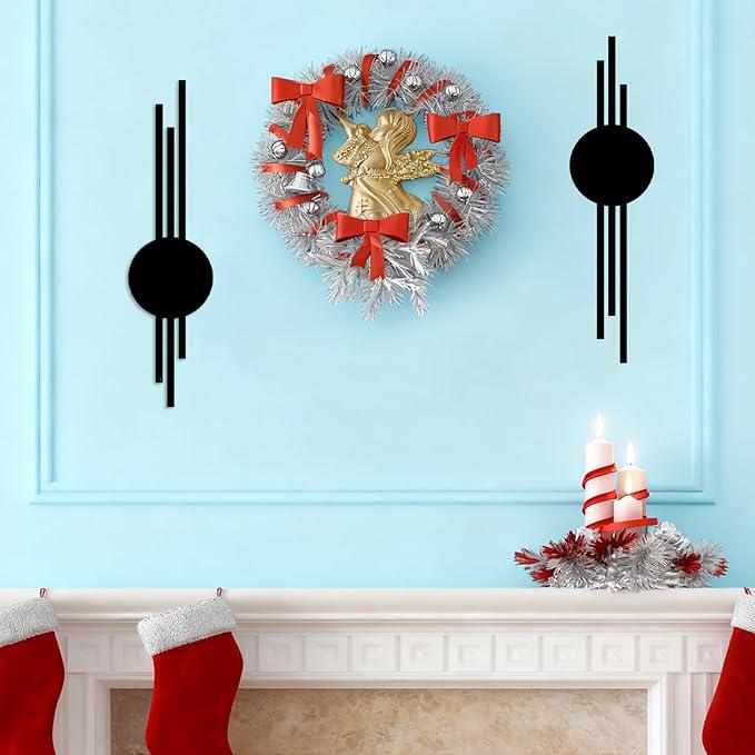 Modern Geometric Wall Art Set | Minimalist Black Metal Wall Decor for Living Room & Bedroom
