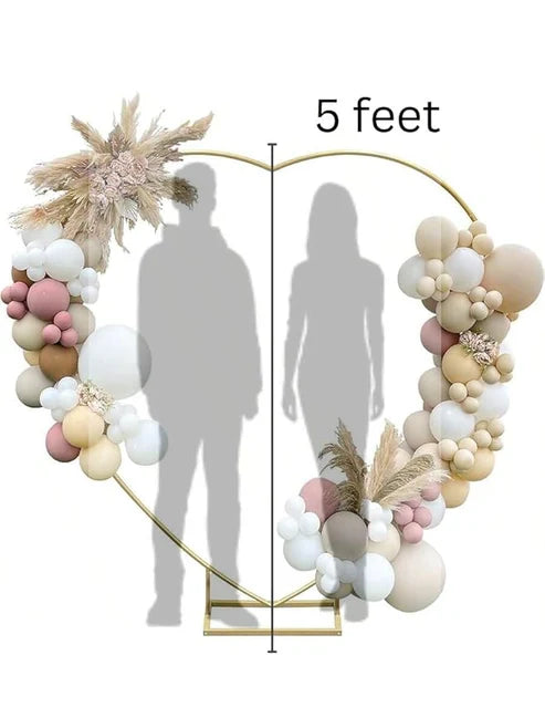 Heart Wedding Arch Metal Stand 5 ft