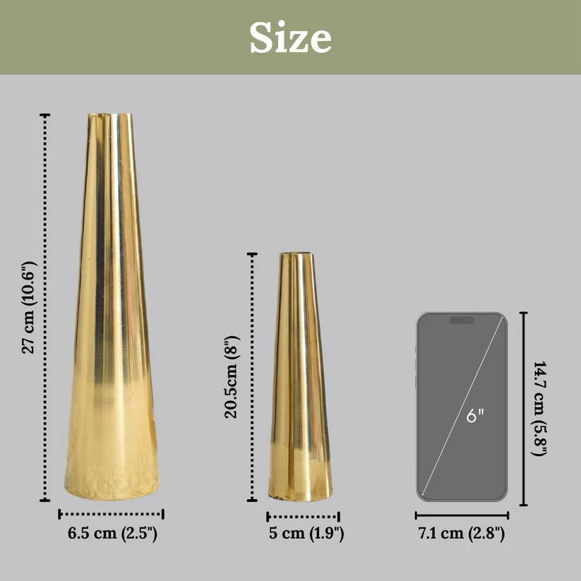 Gold Metal Flower Vase for Home Décor, Wedding Centerpieces, Living Room &amp; Dining Table Decoration