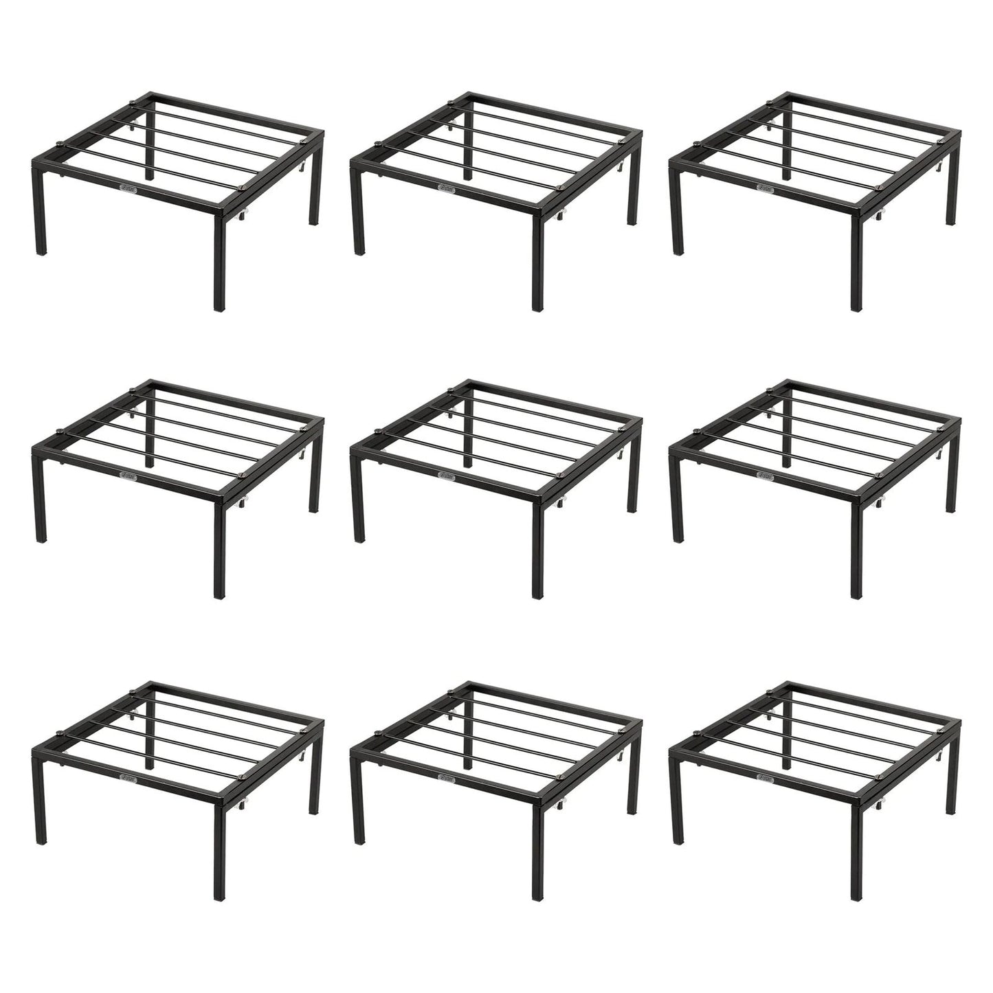 Heavy-Duty Metal Plant Stand Set of 9 | Elevated Flower Pot Risers | Indoor & Outdoor Plant Display Rack