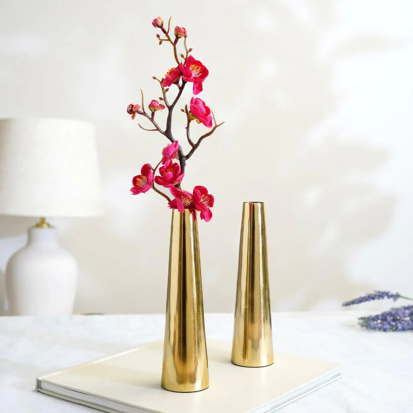 Gold Metal Flower Vase for Home Décor, Wedding Centerpieces, Living Room &amp; Dining Table Decoration