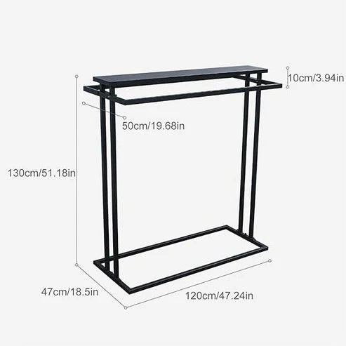 Double Hanging Rack with Shelves FreeStanding Clothes Display Stand Commercial Quality for Retail Stores Boutiques LaundriesVersatile Clothing nizer