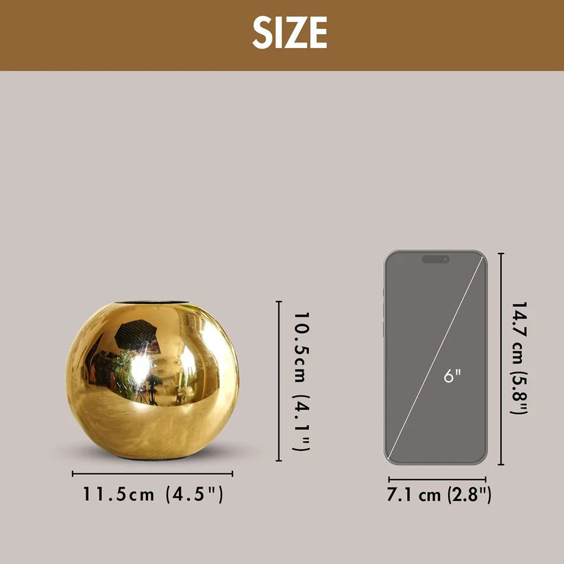 Modern Gold Decorative Vase for Floral Displays