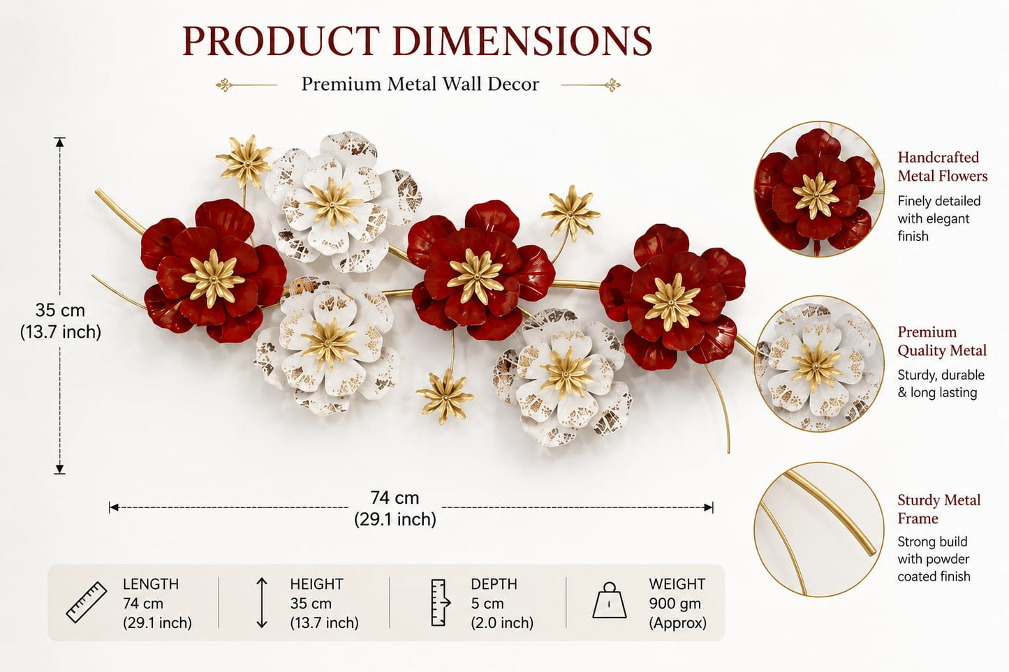 Metal Flower Wall Art