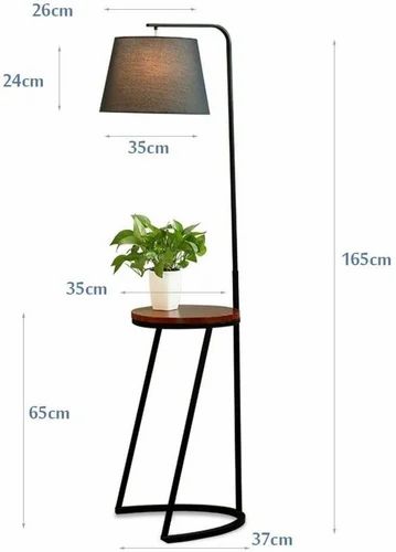 Modern Floor Lamp with Side Table | Nordic Standing Lamp for Living Room