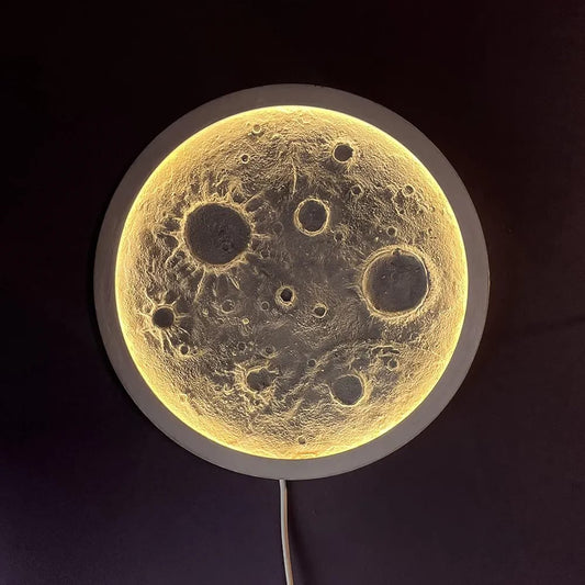 Moon Surface LED Wall Light | Modern Lunar Wall Lamp for Home Décor