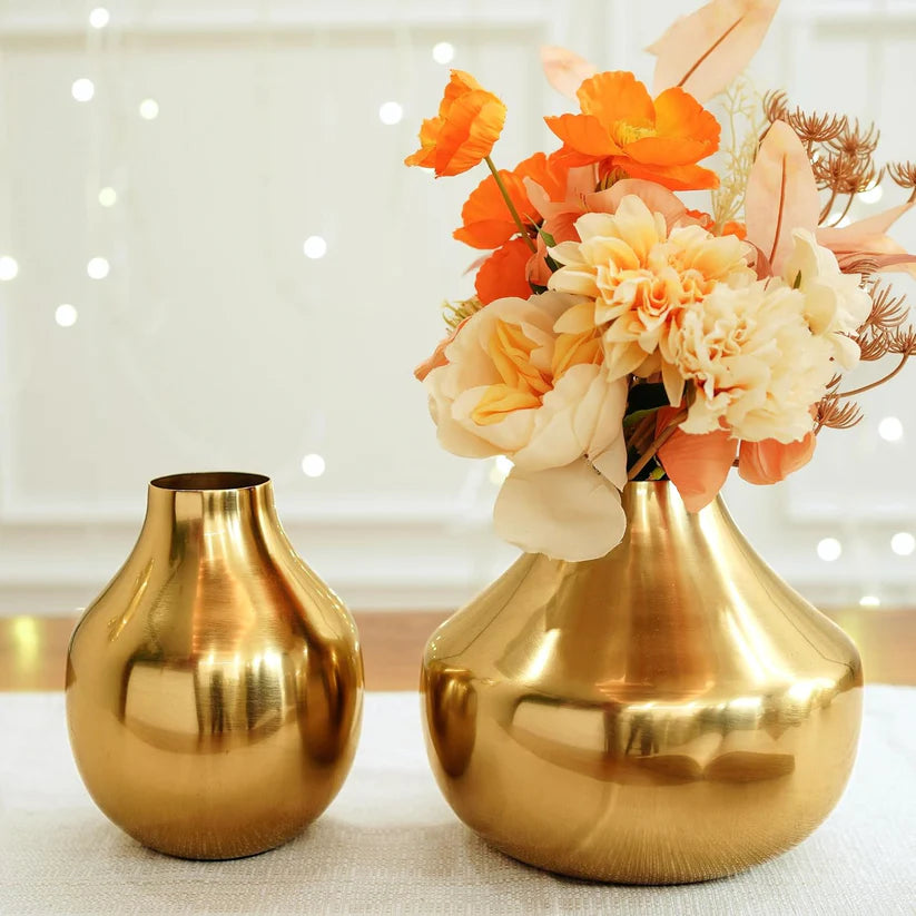 Elegant Luxury Gold Decorative Flower Vase for Home, Office, Wedding & Table Centerpiece Décor