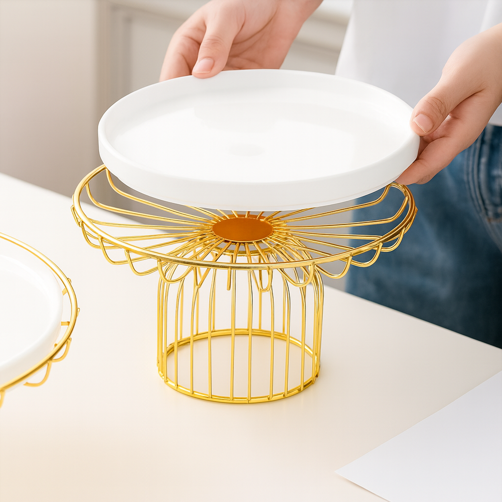 Luxury Gold Metal Cake Stand