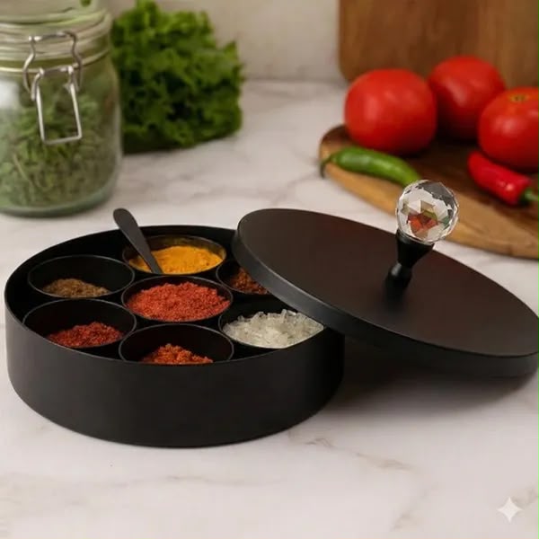 Rotating 7 Compartment Masala Box