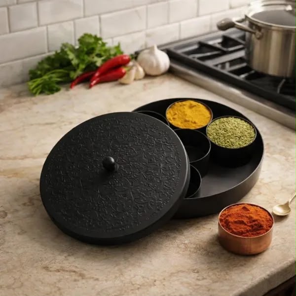 Rotating 7 Compartment Masala Box