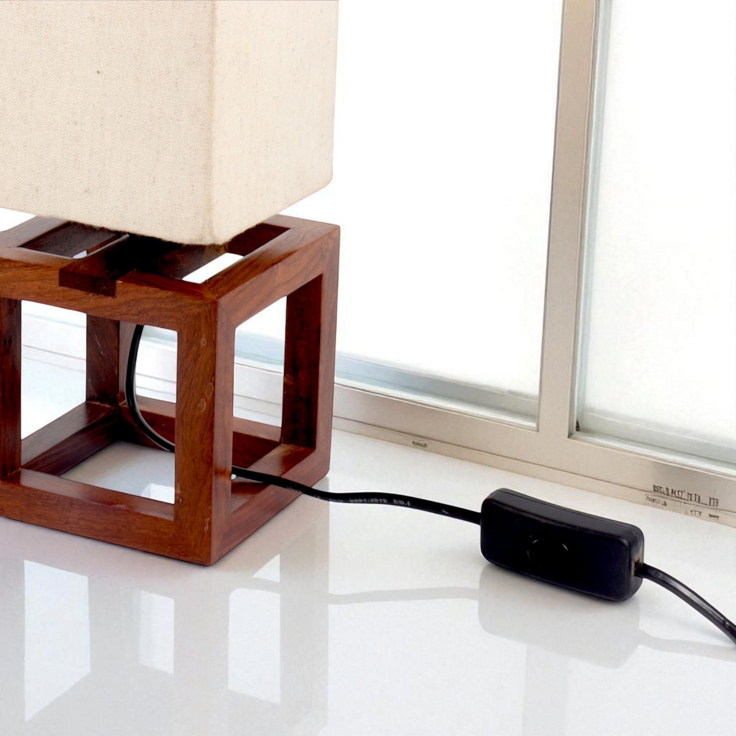 Wooden Lamp | Sculptural Table Lamp for Modern Home Decor