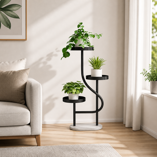 Modern 3 Tier Plant Stand for Home | Stylish Indoor Outdoor Flower Stand