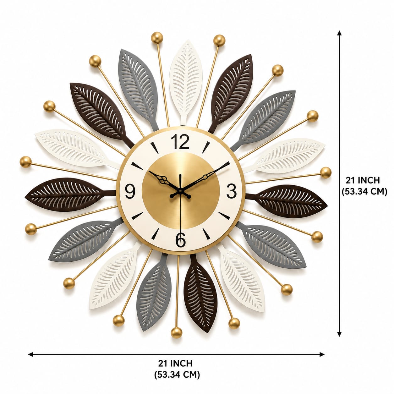Modern Leaf Wall Clock