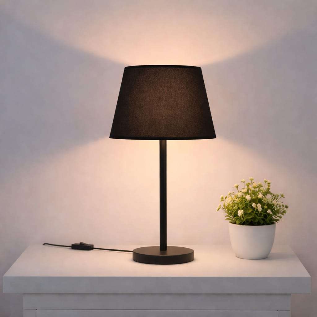 “Elegant Modern Room Lighting with Minimalist Table Lamp”