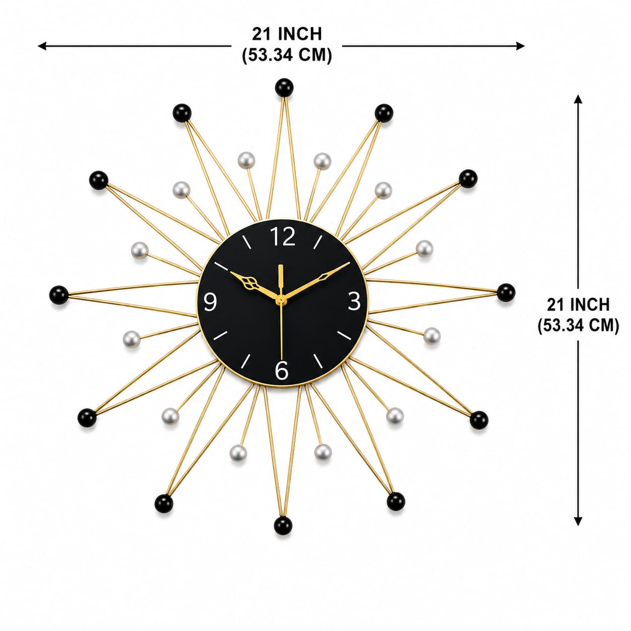 Modern Sunburst Wall Clock