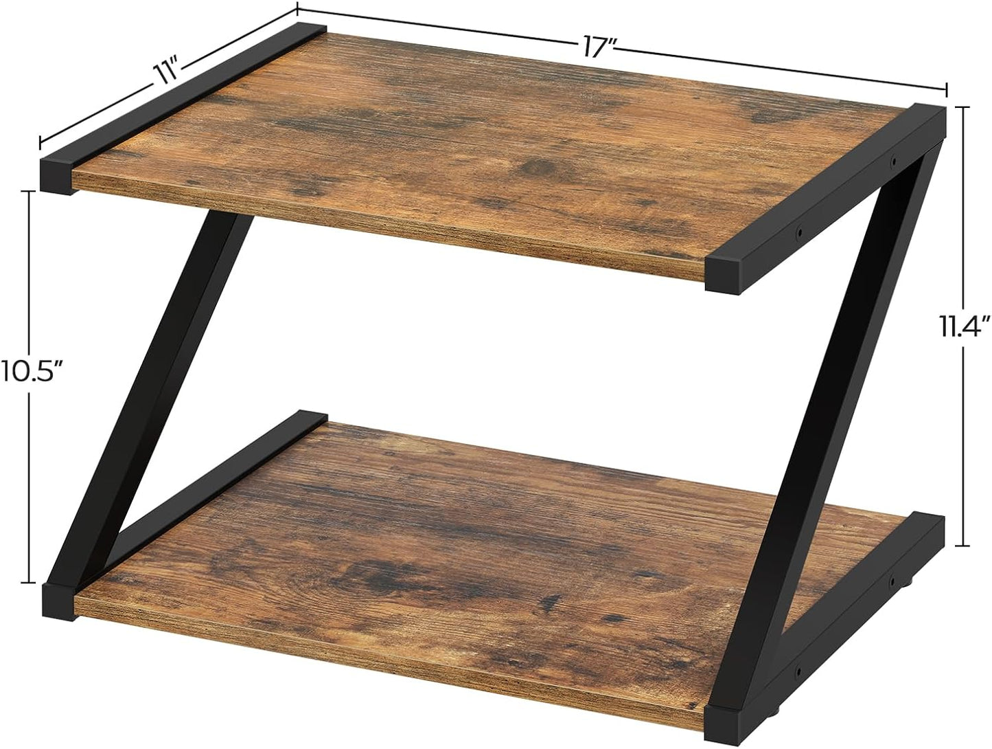 Modern Wooden Desk Organizer Stand – Multipurpose Printer & Workspace Storage Shelf