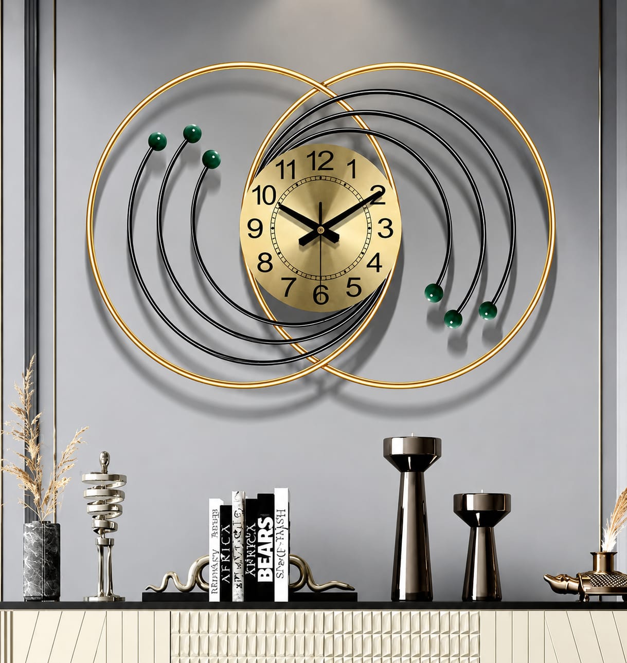 Modern Double Ring Wall Clock